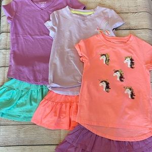 Bundle of Cat & Jack skorts and tops